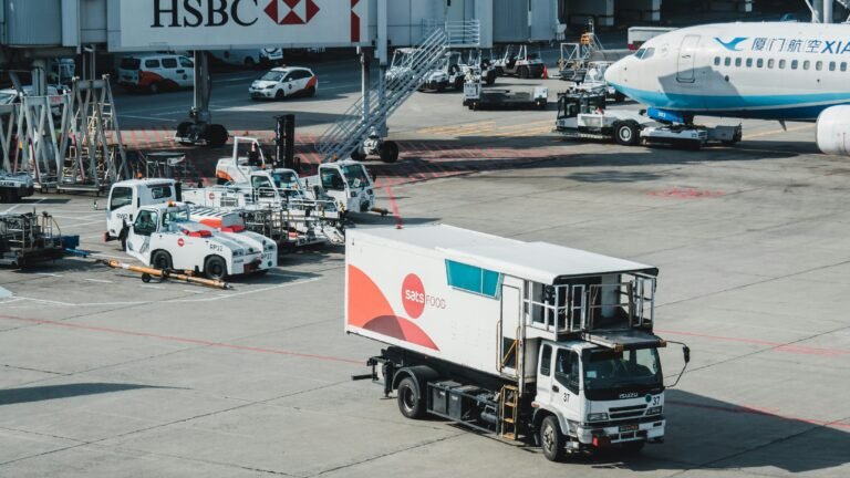 Commercial delivery truck on the road, representative of the goods vehicles covered by commercial vehicle insurance in Singapore