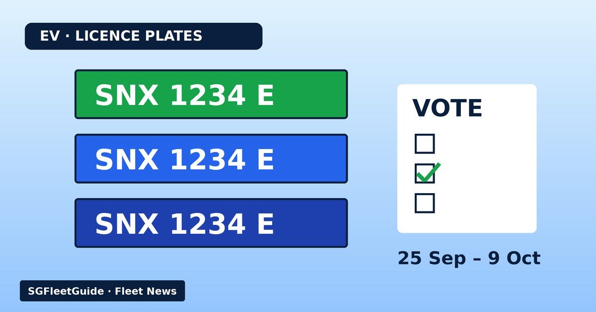 Illustration: EV — EV owners get to vote on new licence plate designs that flag electric cars to first responders