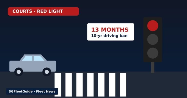 Illustration: Courts — Driver jailed 13 months and banned for 10 years after running red light and hitting pregnant woman