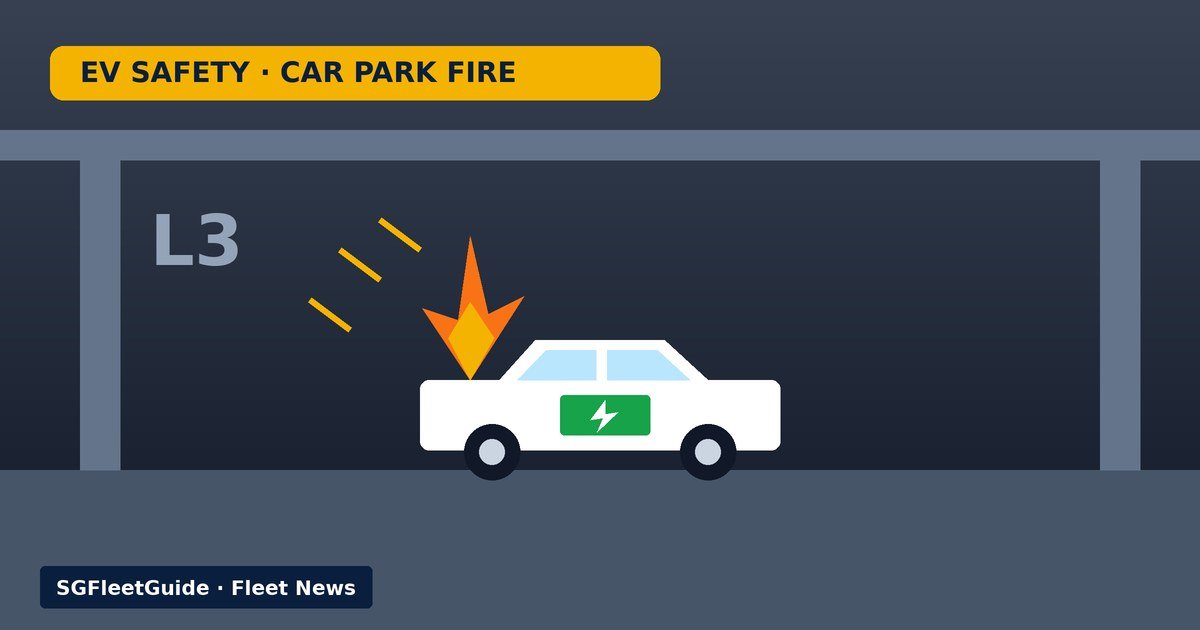 Illustration: EV safety — Electric car catches fire in Marine Parade multi-storey car park; no injuries