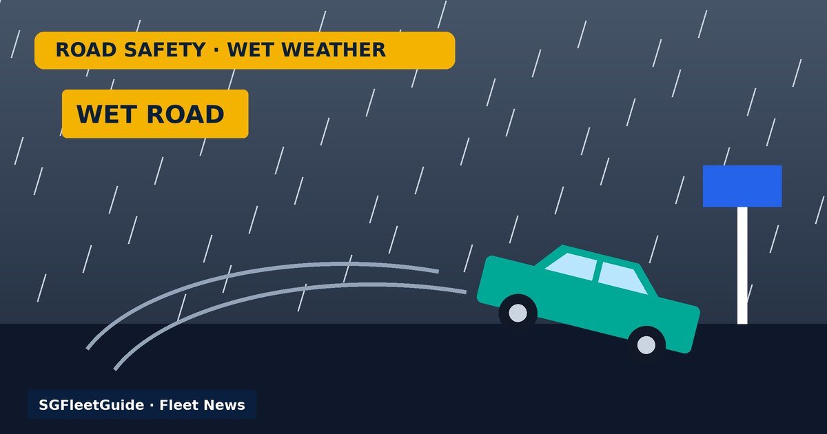 Illustration: Road safety — Three taken to hospital after car skids on wet road along Seletar West Link