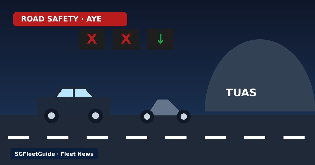 Illustration: Road safety — Motorcyclist dies in three-vehicle accident on AYE near Tuas Checkpoint