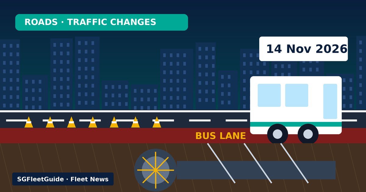 Illustration: Roads — Ang Mo Kio Avenue 3 to get bus-only lane and fewer lanes from 14 November as LTA tackles Cross Island Line tunnel obstructions